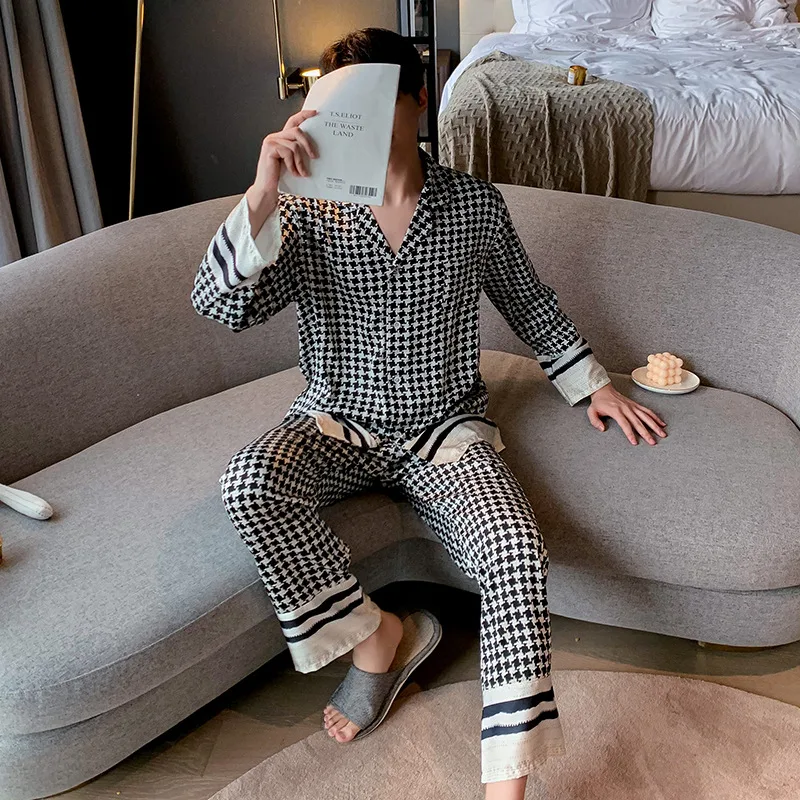 Title 5, Womens Ice Silk Houndstooth Pajamas Sleep cool...
