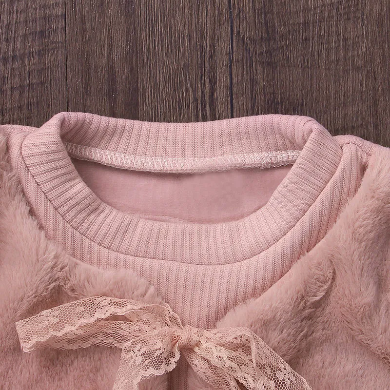 Mädchen Mink-Samt-Kleid, zweiteiliger Look, stilvoll und bequem. Ideal für besondere Anlässe und den Alltag. Ein Must-Have für Mädchen. — foto 13