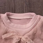 Mädchen Mink-Samt-Kleid, zweiteiliger Look, stilvoll und bequem. Ideal für besondere Anlässe und den Alltag. Ein Must-Have für Mädchen. — foto 13