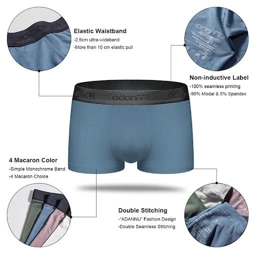 Title 9, Cuecas boxer confortáveis e slim para homens