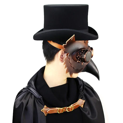 Title 3, Maschera steampunk medievale con becco per la p...