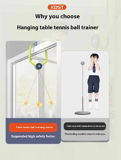 Title 3, Childrens Table Tennis Ball Trainer Door Frame...