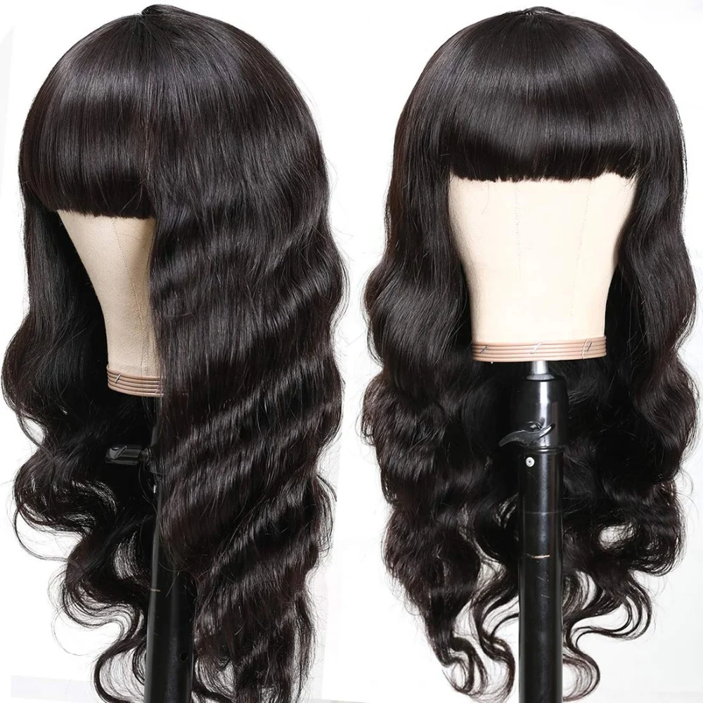 Title 1, Peruca de cabelo real com franja