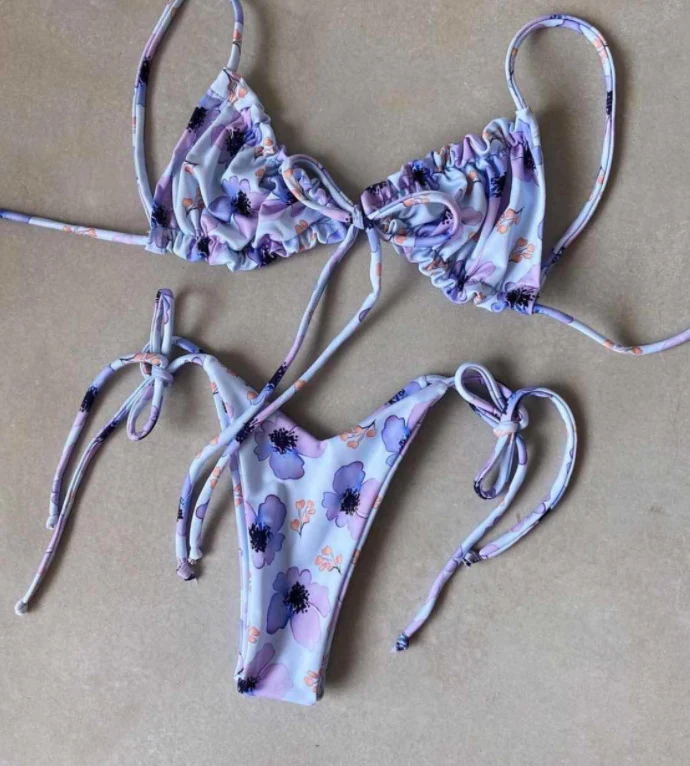 Women's Split Bikini Solid Color Strappy Swimsuit Enjoy the Sun and Beach with Style and Comfort This Sexy Swimwear is P — photo 24