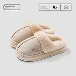 New Winter Cozy Warm Couple Style Concise Fluffy Slippers Women Men Non-slip Soft Slides Indoor Mule Ladies Home Cotton. — photo 3