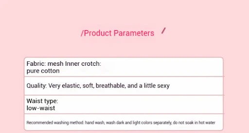 Title 1, Sweet Girl Breathable Mesh Low Waist Briefs