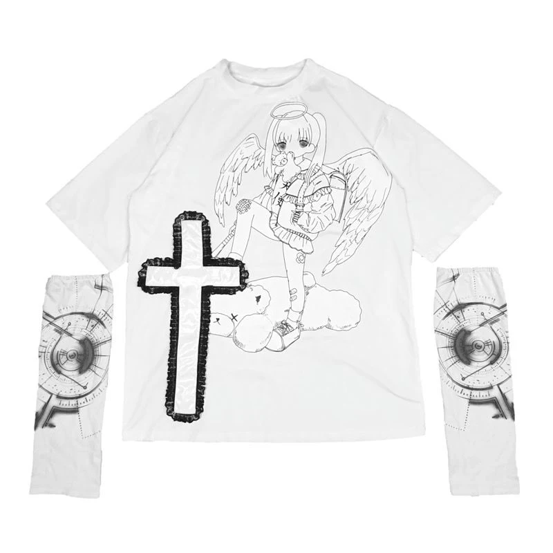 Title 5, Bear Print Mechanical Loose Couple Top