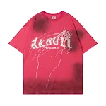 Men's short sleeve spray painted tie-dye shirt, old & dirty, perfect for a vintage, casual look. Comfortable and stylish — photo 18