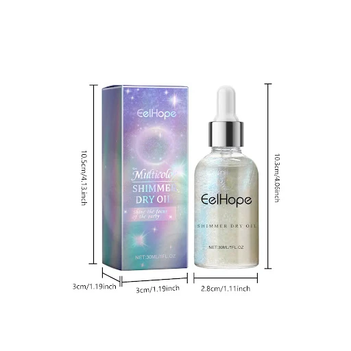Title 1, Body Oil Festival Party Brightening Skin Radian...