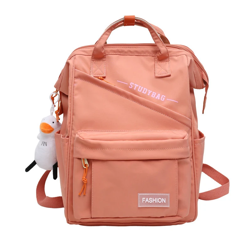 Mochila Escolar de Cor Sólida com Grande Capacidade Perfeita para Estudantes Amplo Espaço para Livros e Materiais Durável e Confortável — foto 1