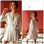 Long Nightgown Bridal Dressing Gown Home Service Suit Luxurious Comfort for Brides Perfect for Home Relaxation and Pre-W — photo 1