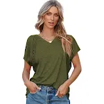 T-shirt donna a maniche corte, taglio ampio, versatile e perfetto per ogni outfit. Comfort e stile casual per ogni occasione. — foto 2