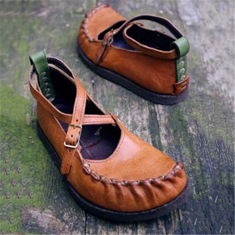 Flat sole casual buckle shoes comfortable and stylish footwear for everyday wear Versatile shoes for women seeking elega — photo 4