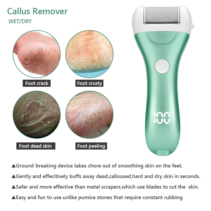Title 4, Rechargeable Electric Foot File for Heels, Prof...