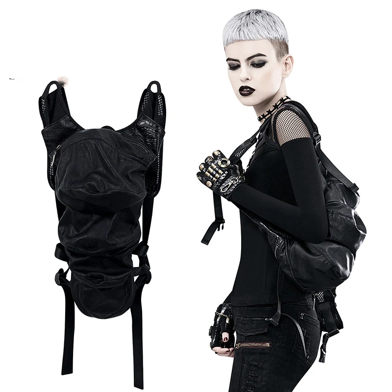 Title 2, Steampunk PU Leather Fashion Casual Stitching B...