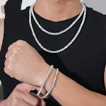 Corrente de tênis Moissanite D-color inoxidável Brilho eterno e estilo sofisticado. Elegância duradoura, resistente à água. Perfeita para você! — foto 5
