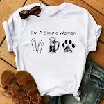 Retro-Mode-Kurzarm-T-Shirt für Damen in Übergröße — foto 20