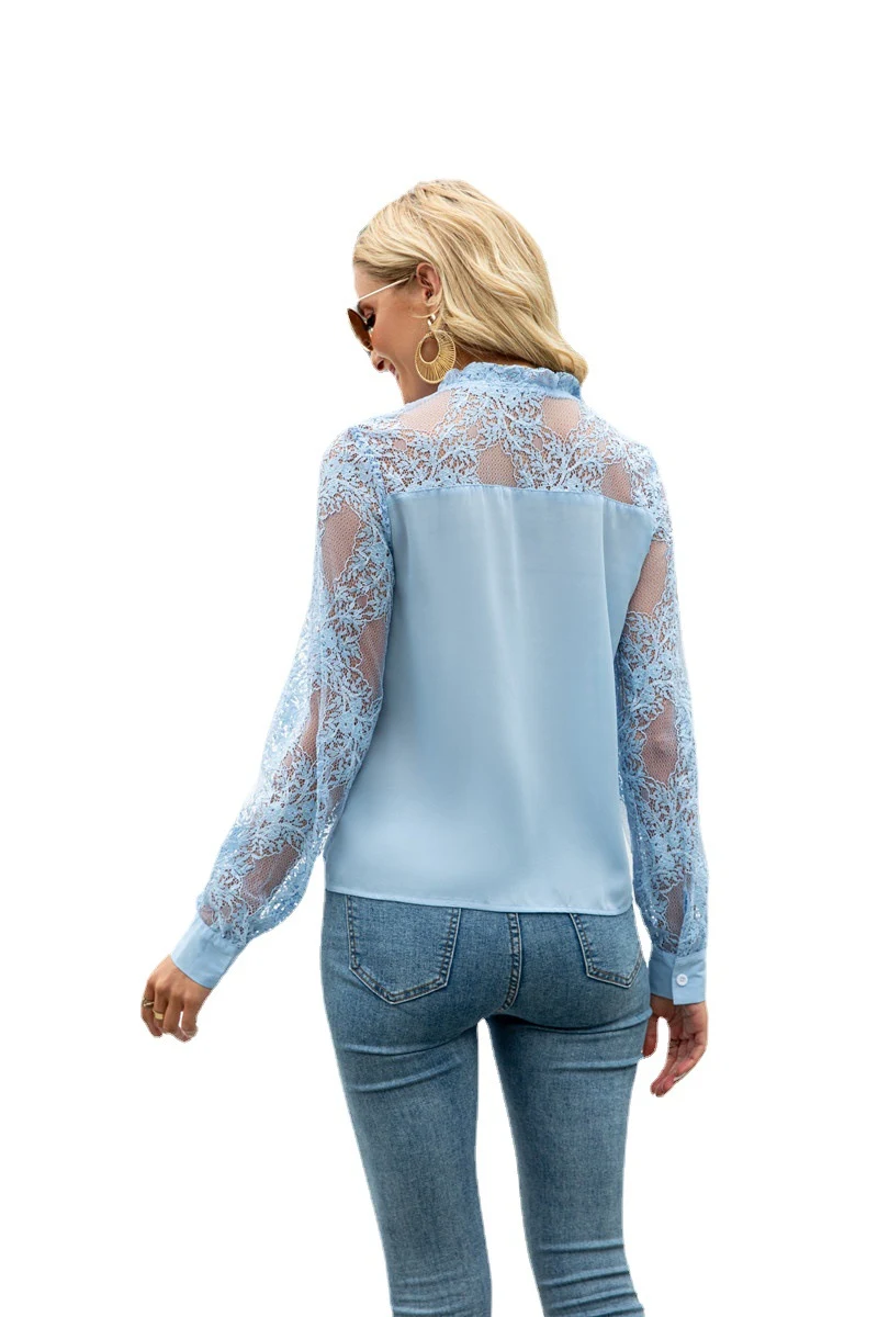 New Top V-neck Sexy Women's Lace. Enhance your style with this beautiful and alluring top. A perfect fit for any occasio — photo 3