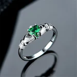Anillo Corona de Amor con Piedra de Cristal Color, Plata 925, Estilo Europeo y Americano, Joyería Exquisita y Moderna. — foto 14