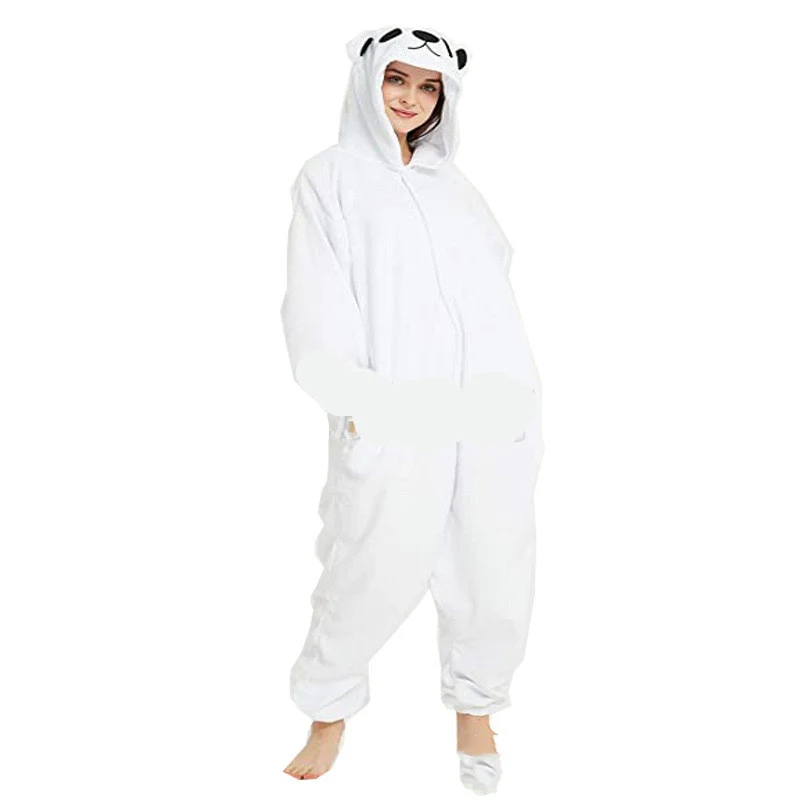 Brown Bear Polar Fleece Cartoon One-piece Animal Pajamas for adults, soft & warm, perfect for sleeping and lounging at h — photo 1