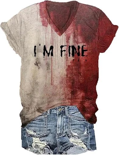 Title 4, Moletom com capuz vermelho I AM FINE Arte Graff...