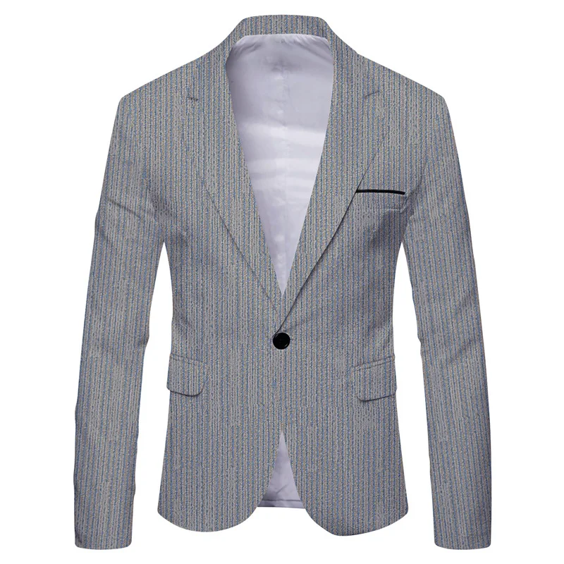 Men's Casual Slim-fitting Suit Top – A versatile and stylish blazer perfect for a modern look. Comfortable fit for both — photo 7