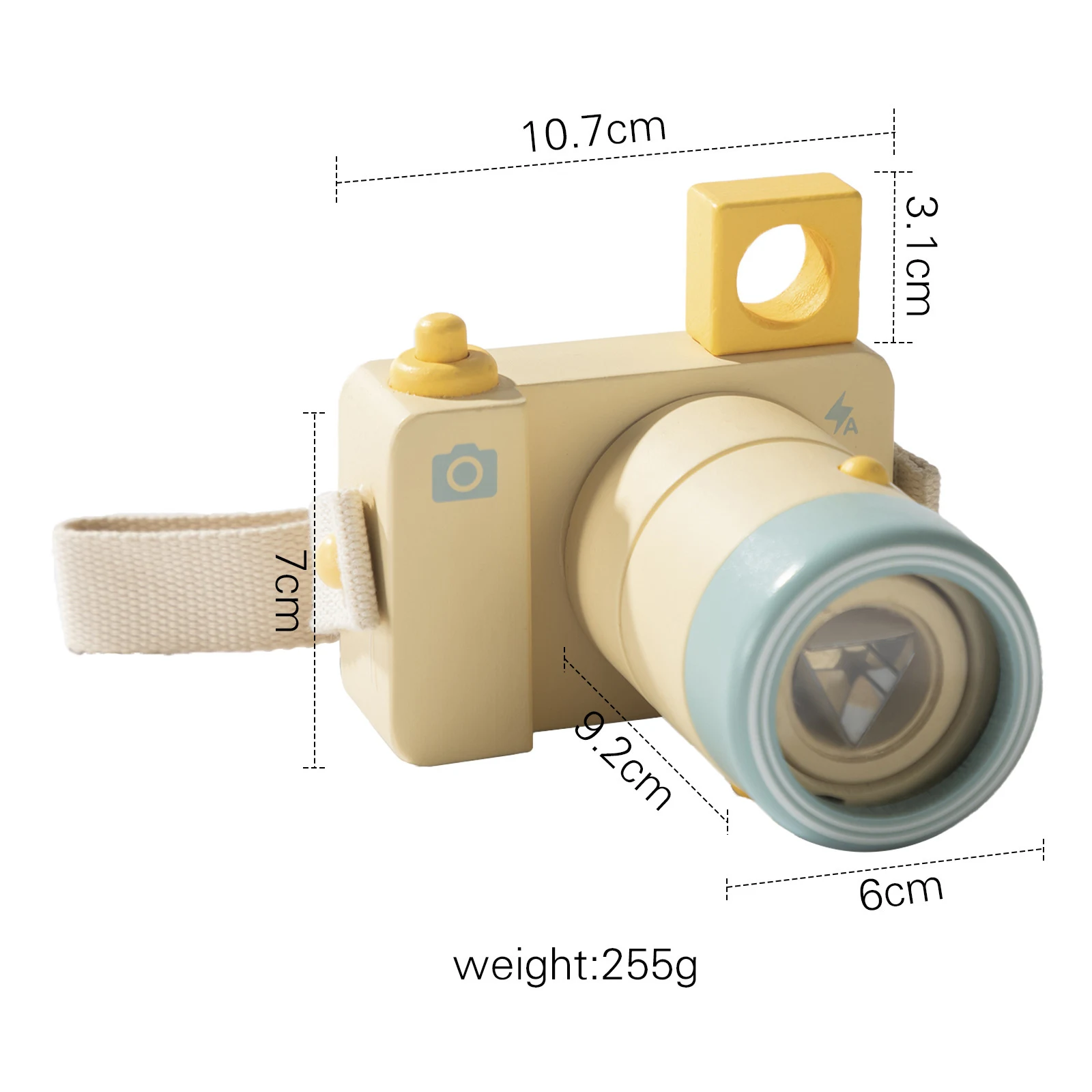 Câmera de simulação infantil Kaleidoscope Puzzle, modelo portátil. Estimula a criatividade e diversão, um brinquedo para pequenos fotógrafos! — foto 8