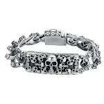 Pulseira masculina S925 prata esterlina, hip hop personalizada, estilo porco eterno. Presente estiloso e exclusivo. — foto 1