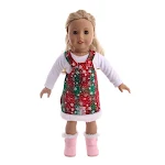Roupa de Natal para bonecas American Girl de 18 polegadas. Saias e trajes de 43 cm. Acessórios festivos para sua boneca. Um presente perfeito! — foto 3