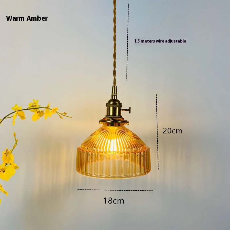 Nordic Retro Brass Glass Chandelier. Illuminate your home with elegance. Vintage design, warm light, and inviting ambian — photo 5