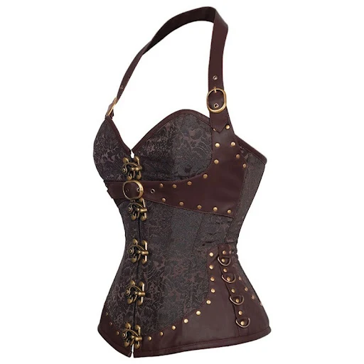 Title 4, Halter Steel Bone Palace Gothic Corset shapes y...