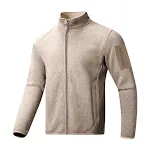 Cardigan Uomo con Collo Alto in Pile per Sport all'Aperto, Giacca in Maglia Stile Trendy, ideale per attività outdoor e look casual — foto 3