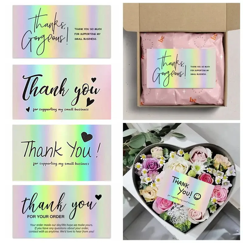 50 Fogli Pacco Carte Regalo Olografiche Laser, Biglietti Auguri e Regalo Scintillanti, Perfetti per Occasioni Speciali e per Creare Ricordi — foto 1
