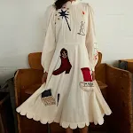 Bohemian stijl jurk met halve coltrui en print voor dames Combineer comfort en elegantie voor een unieke look Geschikt voor diverse gelegenheden en stijlen — foto 11