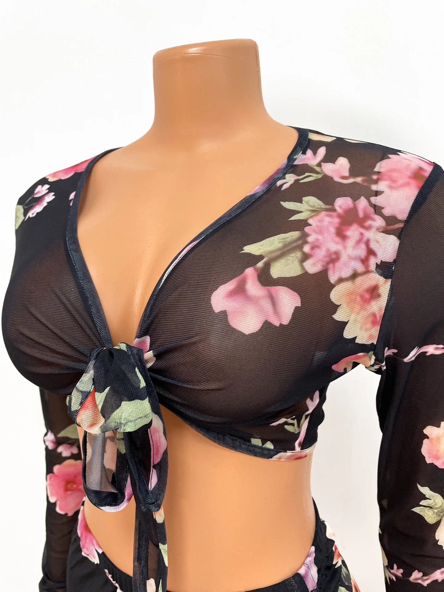 Title 5, Womens Fashion Mesh Printed Pleating Suit A st...