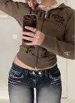 Personalized Printed Zipper Hooded Patch Pocket Connector Top. Connect and create your own design for individual style a — photo 1