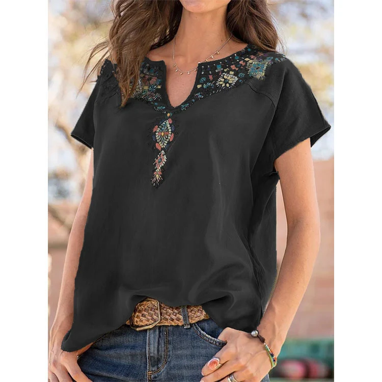 Women's Bohemian New Short Sleeve T-shirt — photo 1