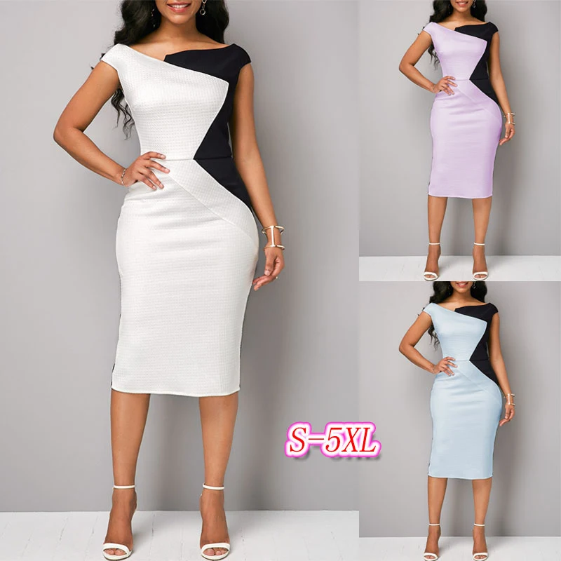 Title 2, Vestido slim de quadril com cores contrastantes...