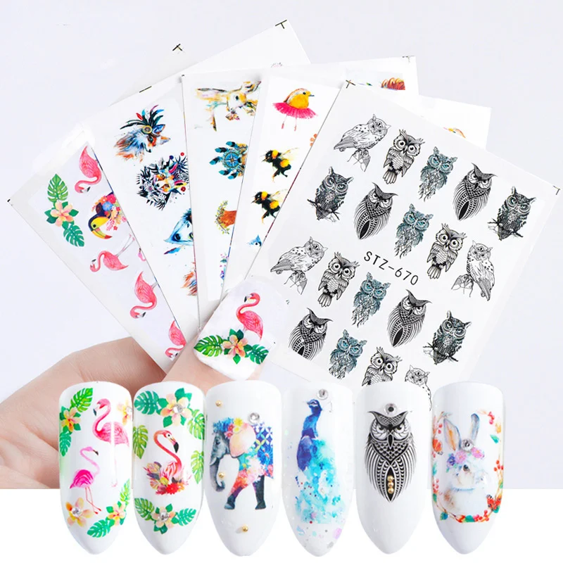 Gekleurde Water Transfer Nail Stickers voor DIY Decoratie. Eenvoudige Applicatie en Levendige Designs. Perfecte Manicure in een Handomdraai. — foto 10