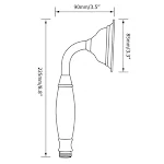 Free shipping brass metal PVD gold telephone shower head handheld shower sprayer. Water-saving design delivers a luxurio — photo 1