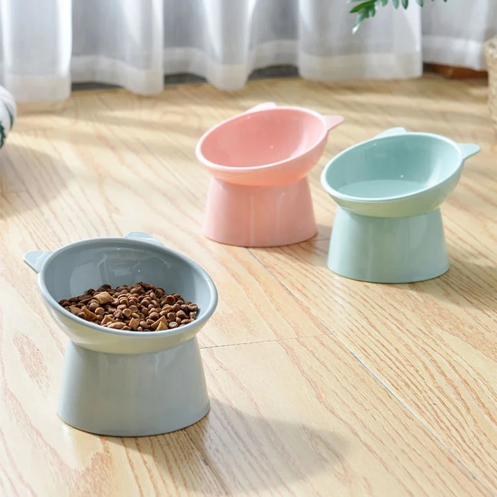 Tilted Elevated Cat Food Bowl Ergonomic Raised Anti Vomiting Plastic Feeding Bowl Non Slip for Cats, Promotes Comfortabl — photo 14
