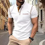 Men's short-sleeved quick-dry casual polo shirt offers comfort and breathability. Perfect for everyday wear, staying coo — photo 6