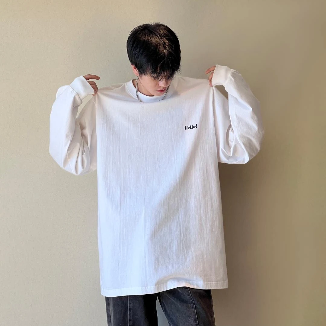 Title 3, Mens fashionable loose all-match crew neck inn...