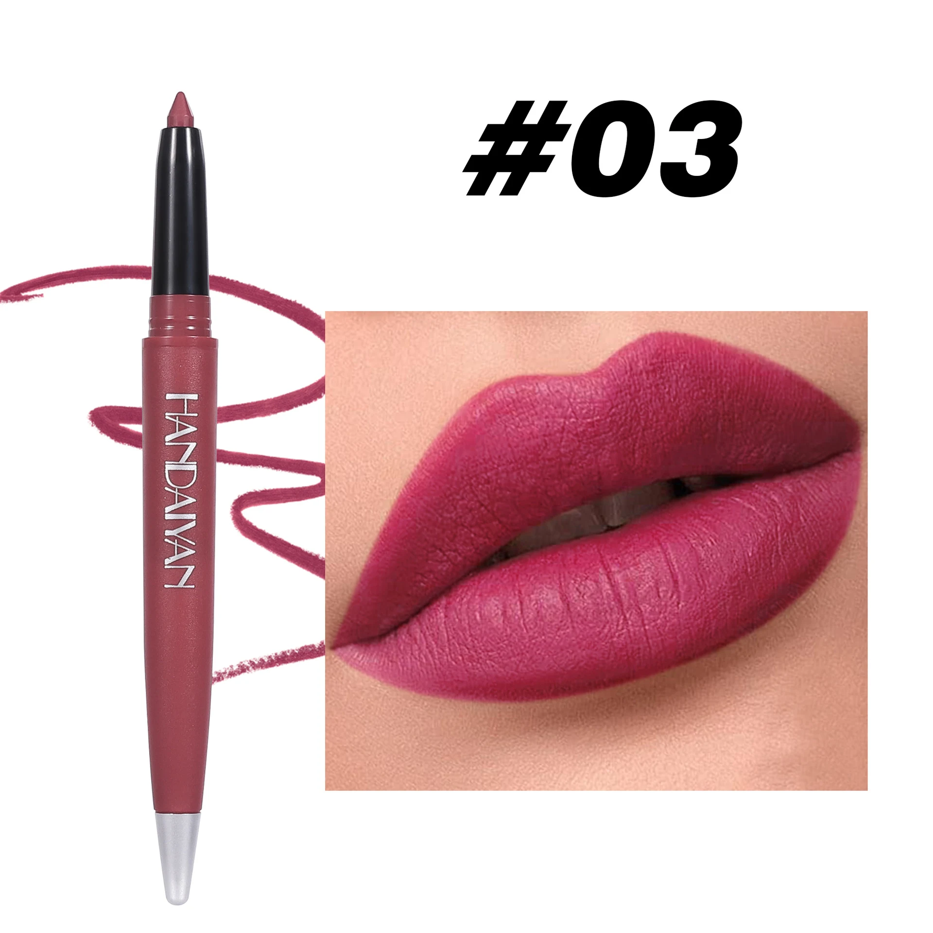 Matte Makeup Lip Liner 6 Colors Discoloration Resistant Define and Shape Lips for a Long Lasting Flawless Finish — photo 4
