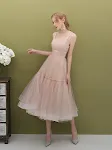 Super Fairy Mori stijl midi jurk, perfect voor een sprookjesachtige look. Ideaal voor speciale gelegenheden, met een delicaat en charmant design. — foto 12