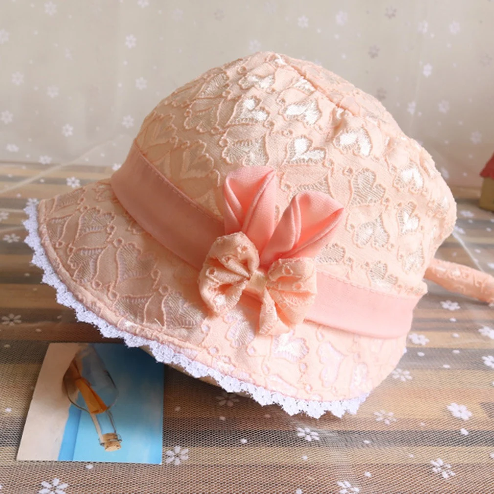 Baby Girl Rabbit Lace Mesh Bucket Hat, stylish sun protection with breathable mesh, perfect for summer, keeps your littl — photo 10