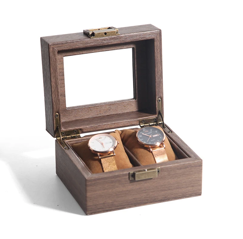 Wood Grain Leather Watch Display Box for 6, 10, and 12 Watches. Beautifully display and protect your watch collection wi — photo 5