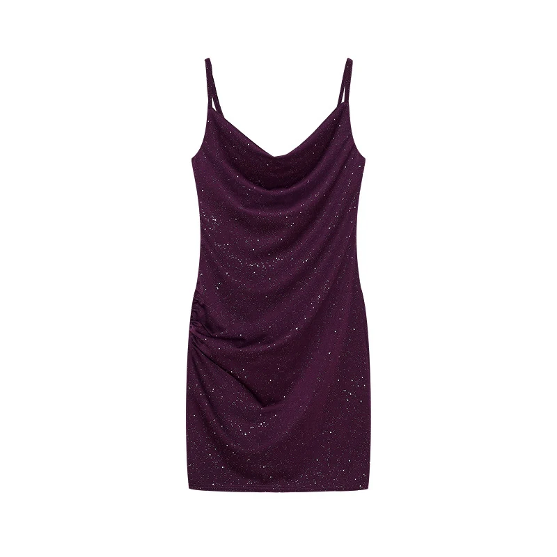Women's Casual Rhinestone Wrapped Hip Fashionable Dress, designed for a stylish and comfortable look, perfect for everyd — photo 2