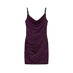 Women's Casual Rhinestone Wrapped Hip Fashionable Dress, designed for a stylish and comfortable look, perfect for everyd — photo 2