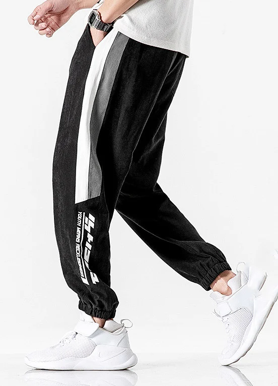 Men's Knitted Sweatpants Nine-point Straight and Thin Waist Overalls Comfortable for Everyday Wear and Relaxed Activitie — photo 1